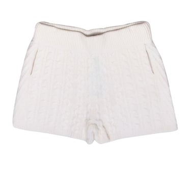 Rag & Bone - Ivory Cashmere Cable Knit Shorts Sz L
