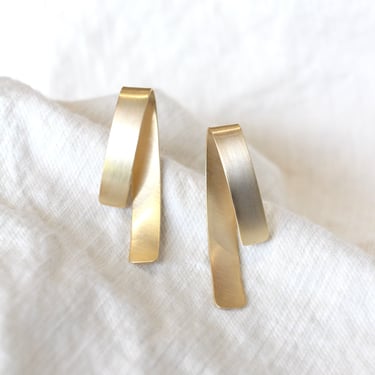 CATH•S | Thin Folded Bronze Earrings
