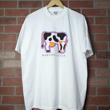 Vintage 90s Harvard Gulch Cow Art ORIGINAL Graphic Tee - Extra Large 