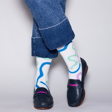 Abstract Squiggle Socks Women 