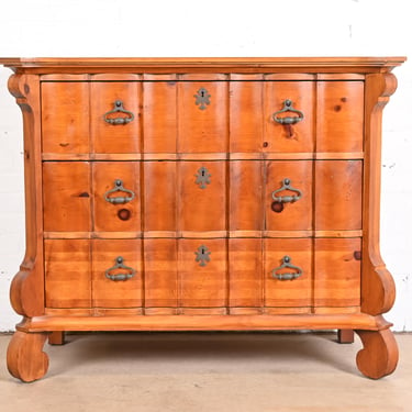 Romweber Spanish Baroque Carved Pine Commode or Chest of Drawers