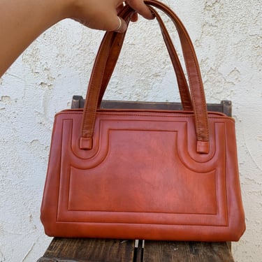 Vintage 70's JR USA Leather Handbag 