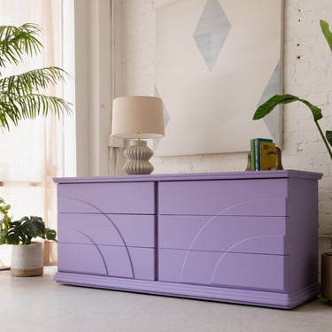 Lavender 1980s Dresser