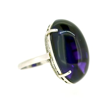 Giant Deco Amethyst Cocktail Ring