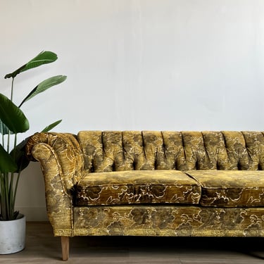 Vintage Chesterfield Style Sofa in Velvet