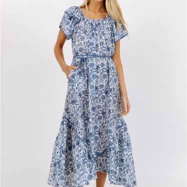 Mirth | Seville Ruffle Dress in Bluebonnet