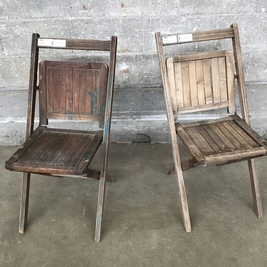 Rustic Folding Chair Pair (Seattle)