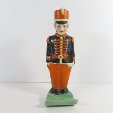 Antique Porcelain Toy Soldier Toothbrush Holder 