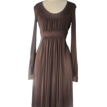 Vintage Y2K Michael Kors Dress Stretchy Brown Empire Waist / Medium 