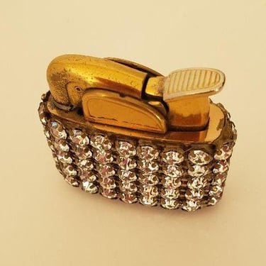 Vintage 50s Evans Rhinestone Lighter - Women Cigarette Lighter - Gift for Her 