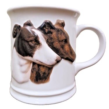 Greyhound Dog Coffee Mug Cup XPRES Best Friend Originals 3D Embossed 2003 VTG 