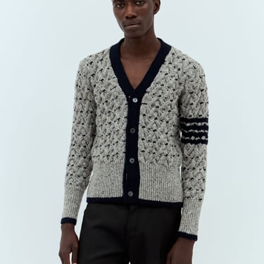 Thom Browne Men Four-Bar V Neck Cardigan