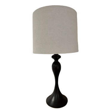 Set of 2 Black Turned Wood Table Lamps  RC122-18
