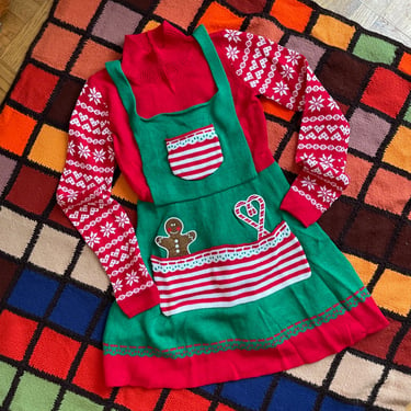 Christmas Apron Sweater Dress