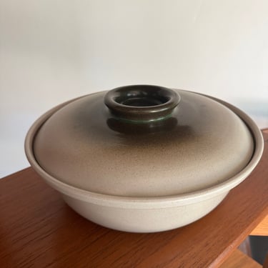 Vintage Edith Heath Mcm Sea & Sand Large Casserole Bowl With Lid Ln 