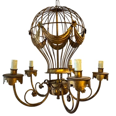 French Hot Air Balloon Chandelier