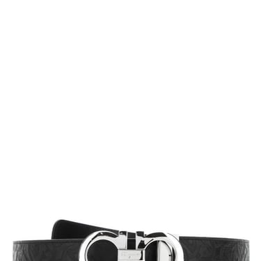 Salvatore Ferragamo Man Black Leather Reversible Belt