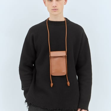 Dries Van Noten Men Leather Phone Holder