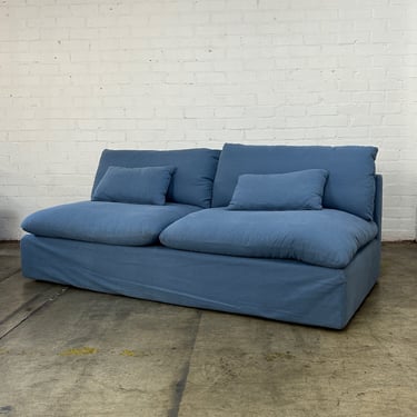 Contemporary Sofa in Light Blue - Sold Separately 