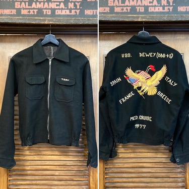 Vintage 1970's Eagle Tour Wool Souvenir Cruise Jacket, 70