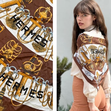 Hermes Paris Large Silk Scarf Shawl Head Scarf Aurhentic Chic French 