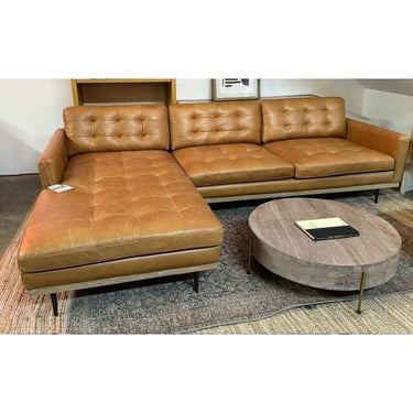 Final Sale - Lexi 2 Piece Leather Sectional with Chaise