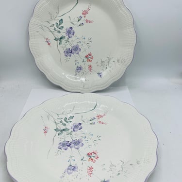 Mikasa Allura Coco * 2 DINNER PLATES * Pastel Flowers, 11