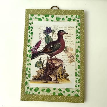 John Derian Bird Motif Wall Tile 