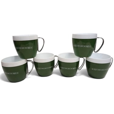 1970s Vintage Tullamore Dew Whiskey Mugs, Give Every Man His Dew Thermo-Serv Insulated Cup, West Bend, Made in USA, Retro Kitchen 