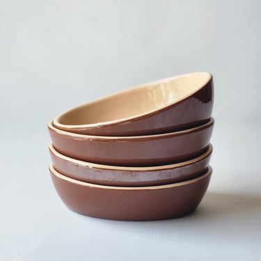 Shenango China ceramic oval bowls vintage restaurant dishes set of four 