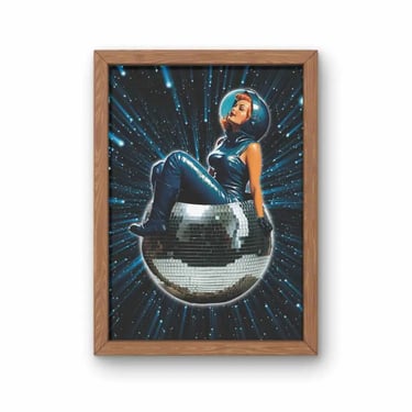 LKA Blue Space Disco Ball Print