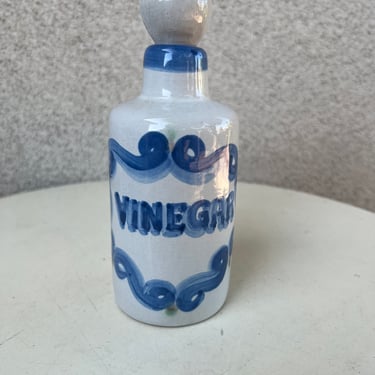 Vintage M. A. Hadley pottery vinegar bottle with top size 6.5” x 2.5” 