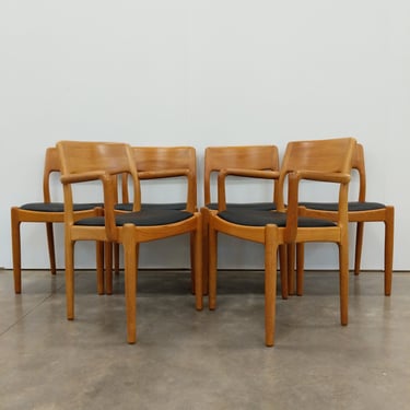 Set of 6 Vintage Danish Modern Juul Kristensen Teak Dining Chairs 