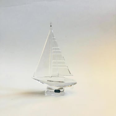 Crystal Sailboat by J G Durand, France 