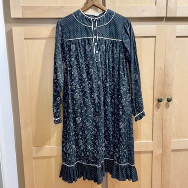 Vintage Indian Cotton Dress Boho Clothing Prairie Dresses XS SMALL 