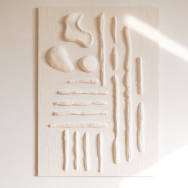 Japandi Wall Art, wabi sabi decor, abstract minimal painting, textured 3d plaster wall art, dimensional wall hanging, hygge scandi interior 