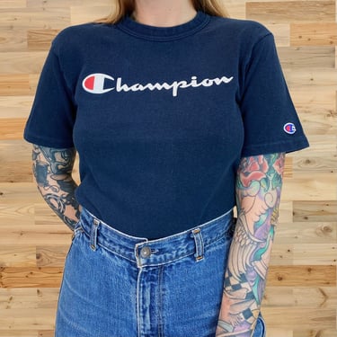 90's Vintage Champion Spellout Youth Tee Shirt 