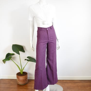 1970s Purple Flare Pants - XS/S 