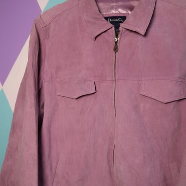 Vintage Lavender Suede Leather Jacket