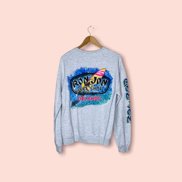 Vintage 90's Grey Ron Jon Surf Shop Sweatshirt 