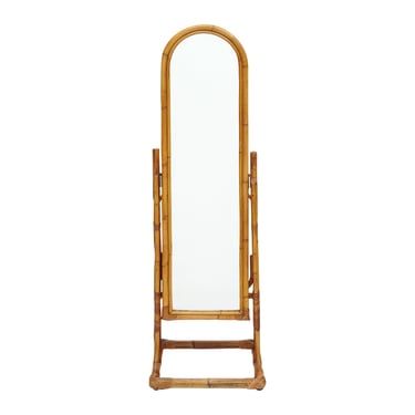 French Vintage Bamboo Mirror