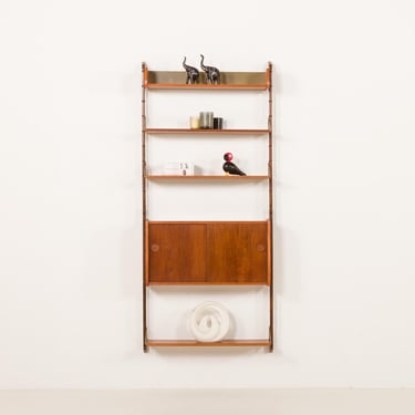 Scandinavian mid century Ergo teak shelving unit by John Texmon, 1960s 