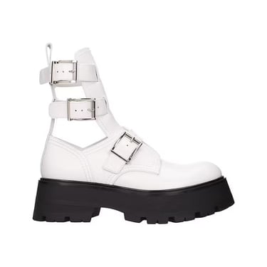 Alexander Mcqueen Leather Ankle Boots Women