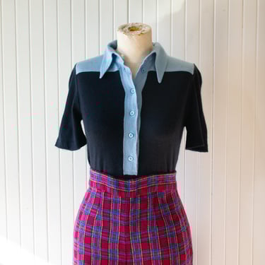 Vintage Prada Cashmere Dagger Collar Sweater Small