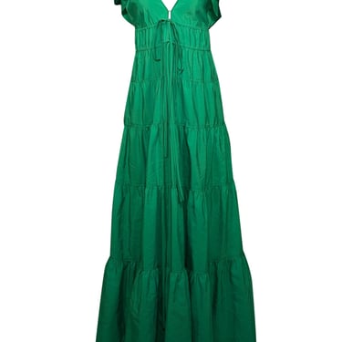 A.L.C. - Green Maxi V-Neckline Dress Sz 12