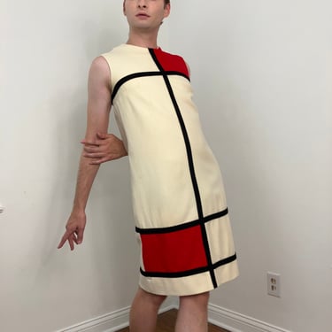 60s Mondrian inspired shift/column dress 