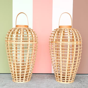 Pair of Large Amanda Lindroth Lanterns