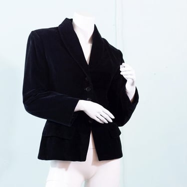 Alaïa wasp waist jacket - vintage cotton velour designer blazer 