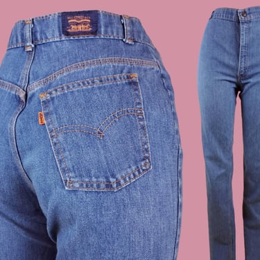 Vintage 70s Orange Tab Levi’s Denim Mini Skirt 8 10 S