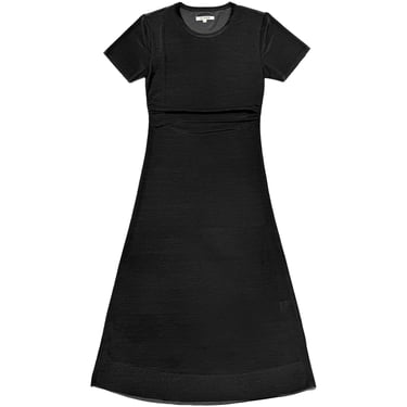 FITTED T-SHIRT DRESS - BLACK